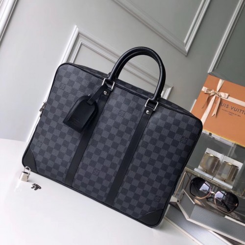 Louis Vuitton Porte Documents Voyage Monogram Macassar 41x31x17cm